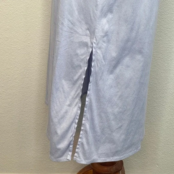 HANRO of Switzerland Nightgown Short Sleeve Lace Trim SM Lavender Quiet Luxury - Picture 6 of 8